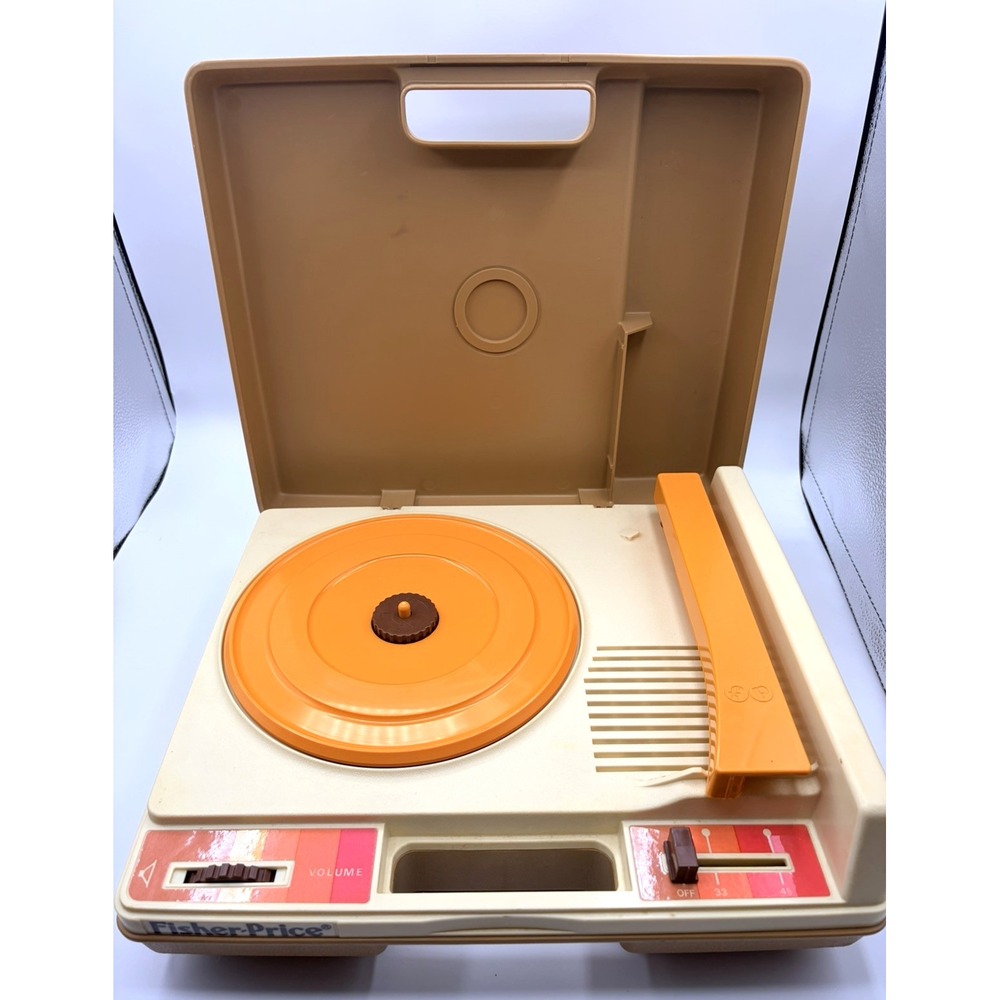 Fisher-Price Phonograph 847B Toy Record Player w/45 RECORD Volume Control 33/45